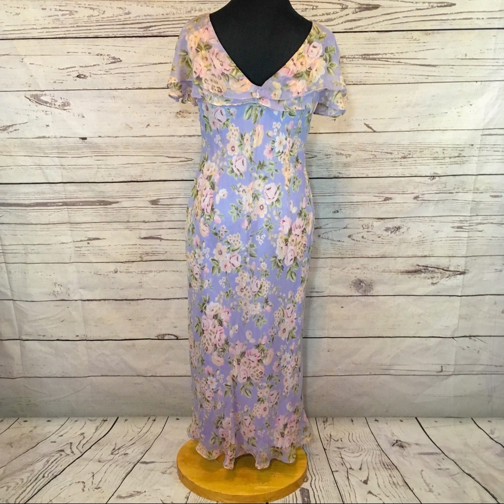Vintage 1990’s David Warren New York silk dress - Picture 2 of 6